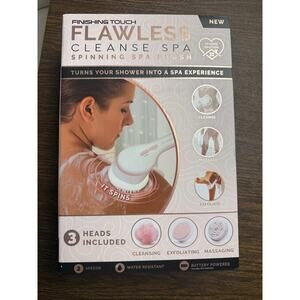 Finishing Touch Flawless Cleanse Spa Electric Body Brush 3 Cleansing Heads NIB